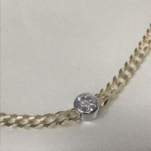 Two tone gold and diamond Cyclops chain. UNiSEX